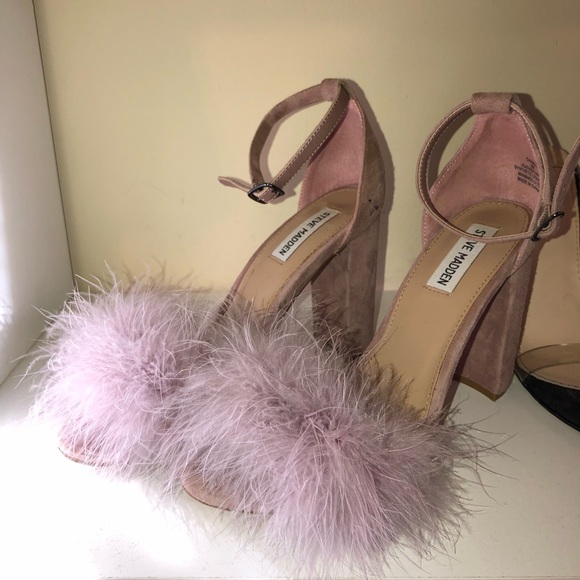 steve madden fur heels